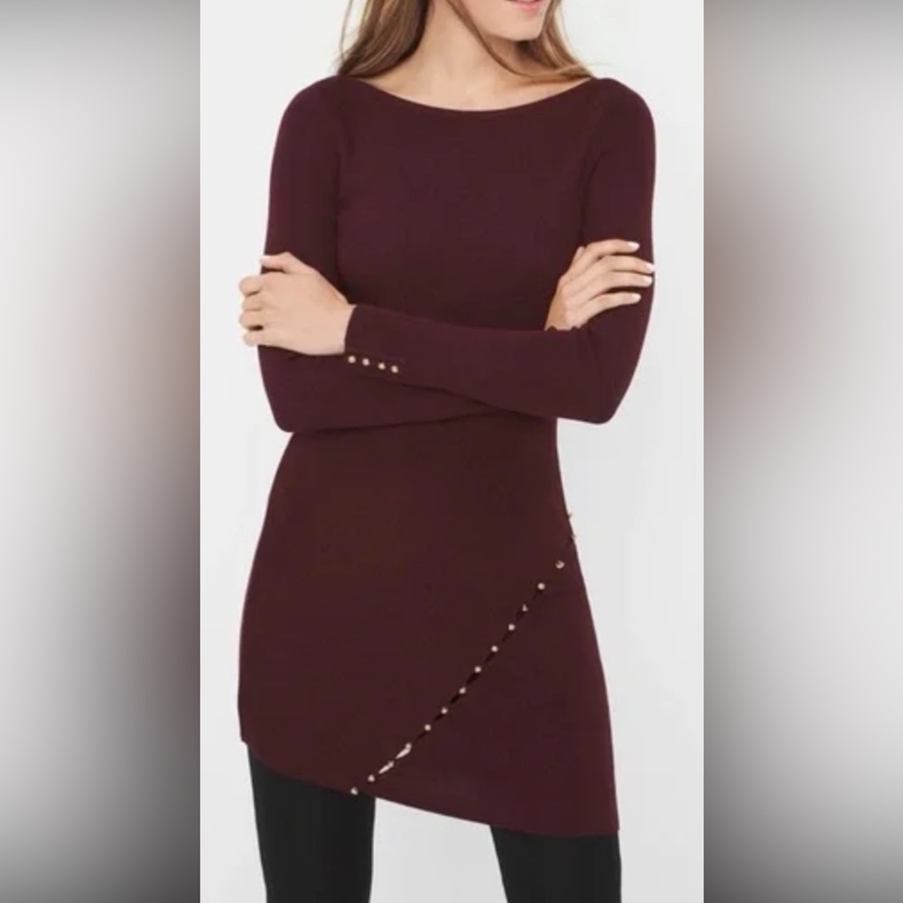 White House, Black Market Burgundy Dress, Sweater Dress or Tunic
Size small